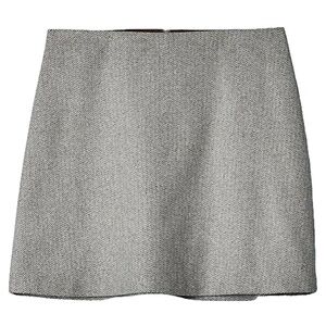 ARITZIA Wilfred Herringbone Gray Black Wool Cashmere Mini Skirt sz 2 A-Line